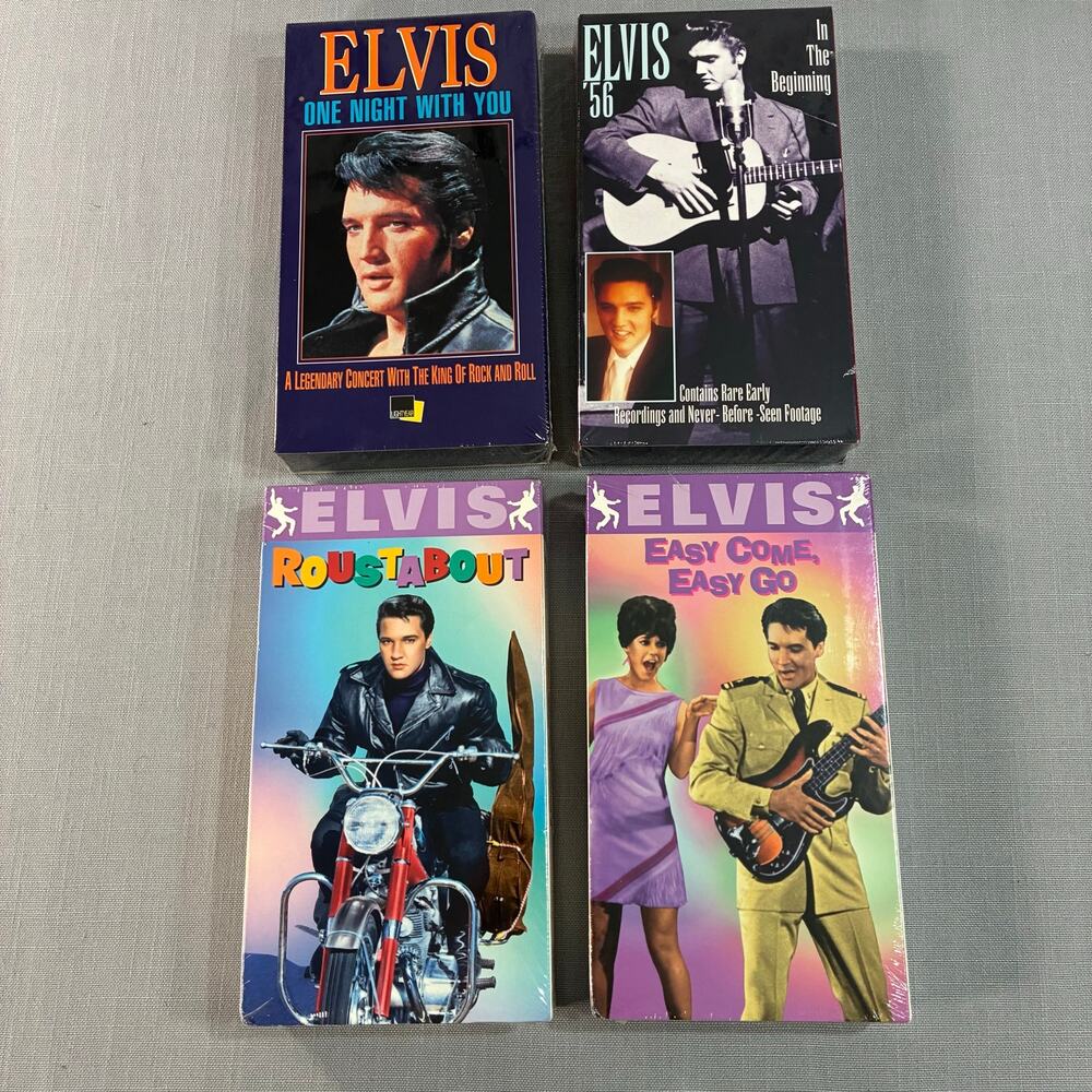 Elvis Presley VHS Lot of 4 Sealed Roustabout Easy Come Easy Go Movies